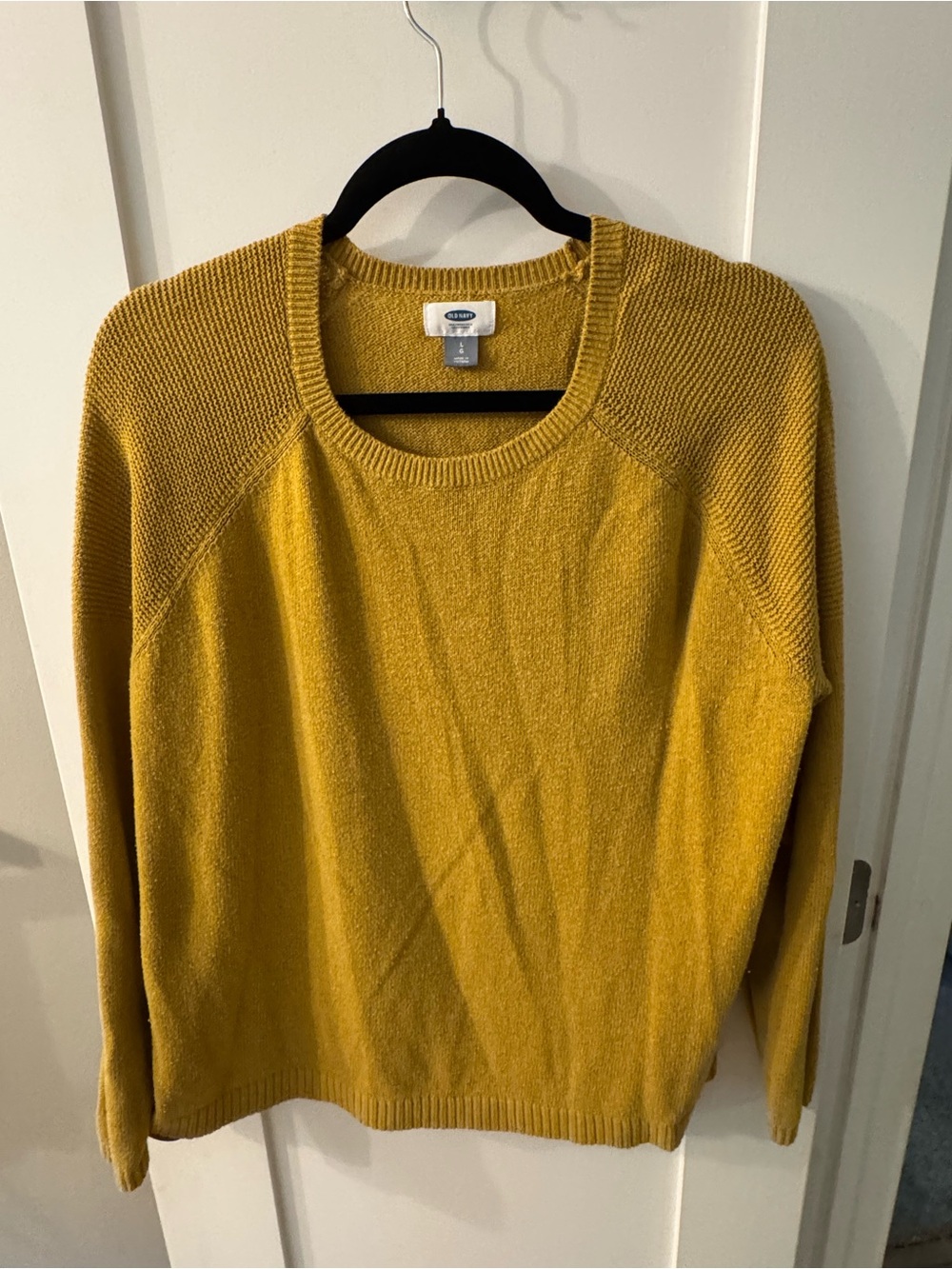 Old Navy Mustard Crewneck Raglan Sweater - Women's